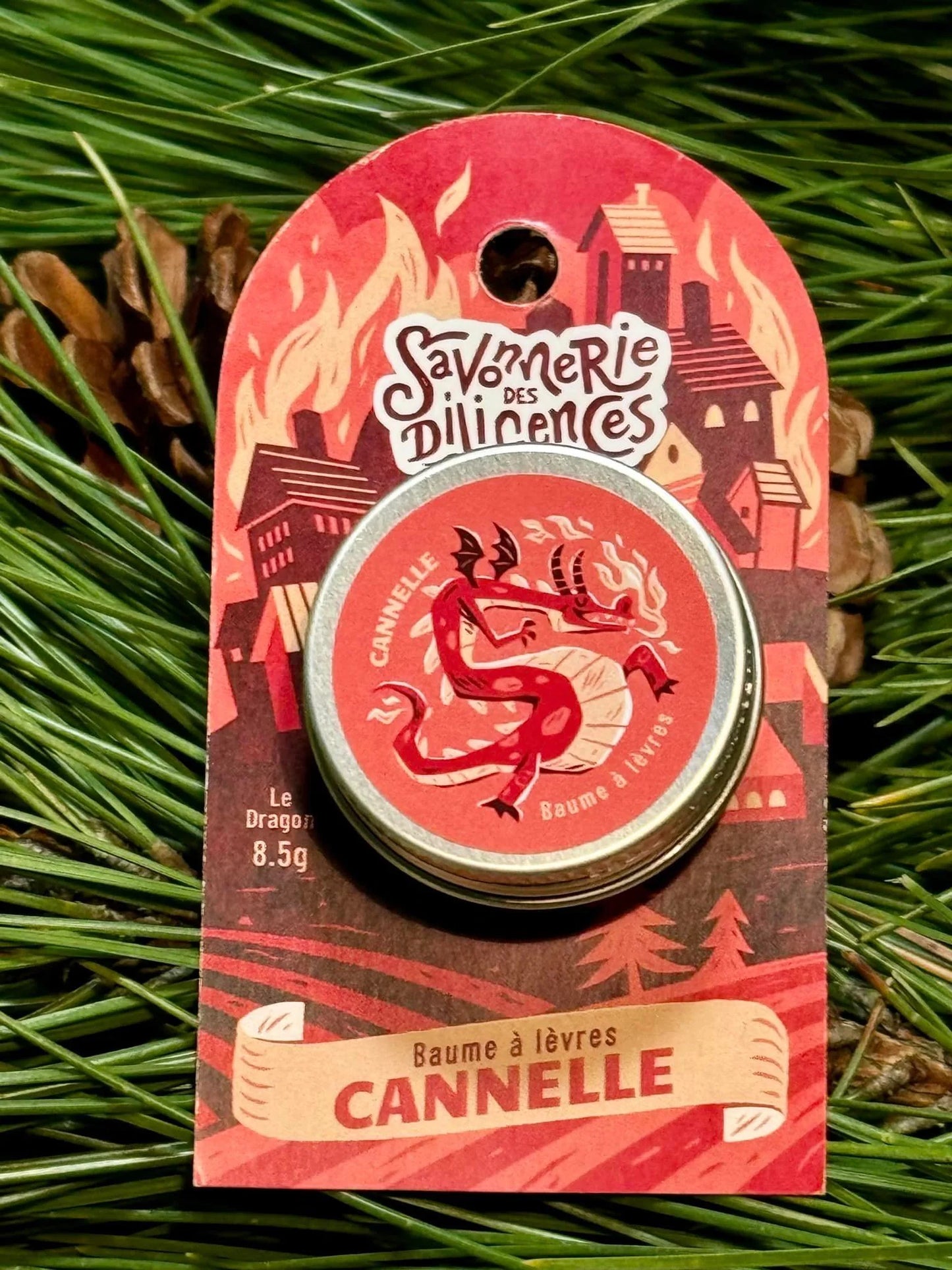 Baume à lèvres naturel "Le Dragon", parfum cannelle.