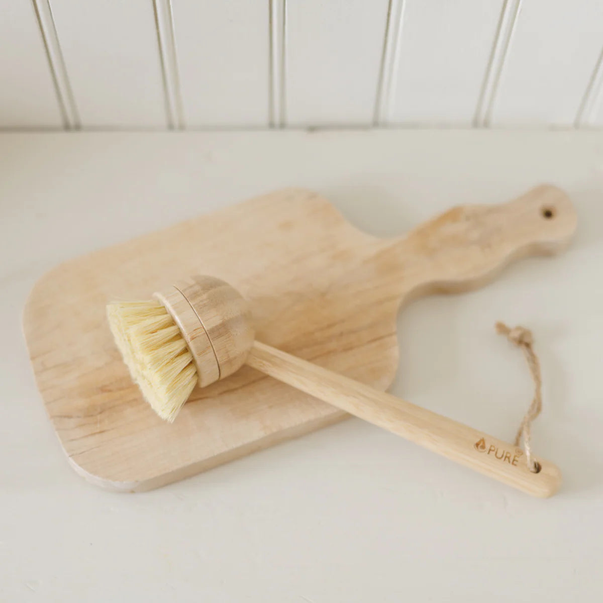 Tête de brosse compatible avec la brosse à vaisselle rechargeable en bambou Pure.