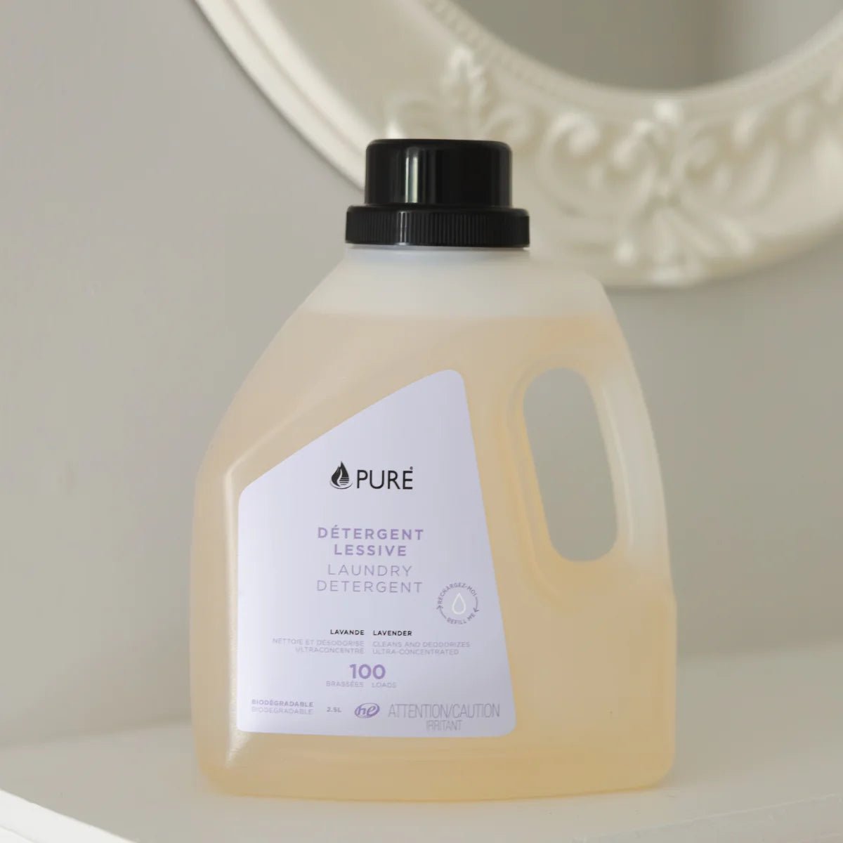 Détergent à Lessive Écologique & Ultraconcentré - PURE (Fabriqué au Québec) 2,5L - Lavande - VertLaVie