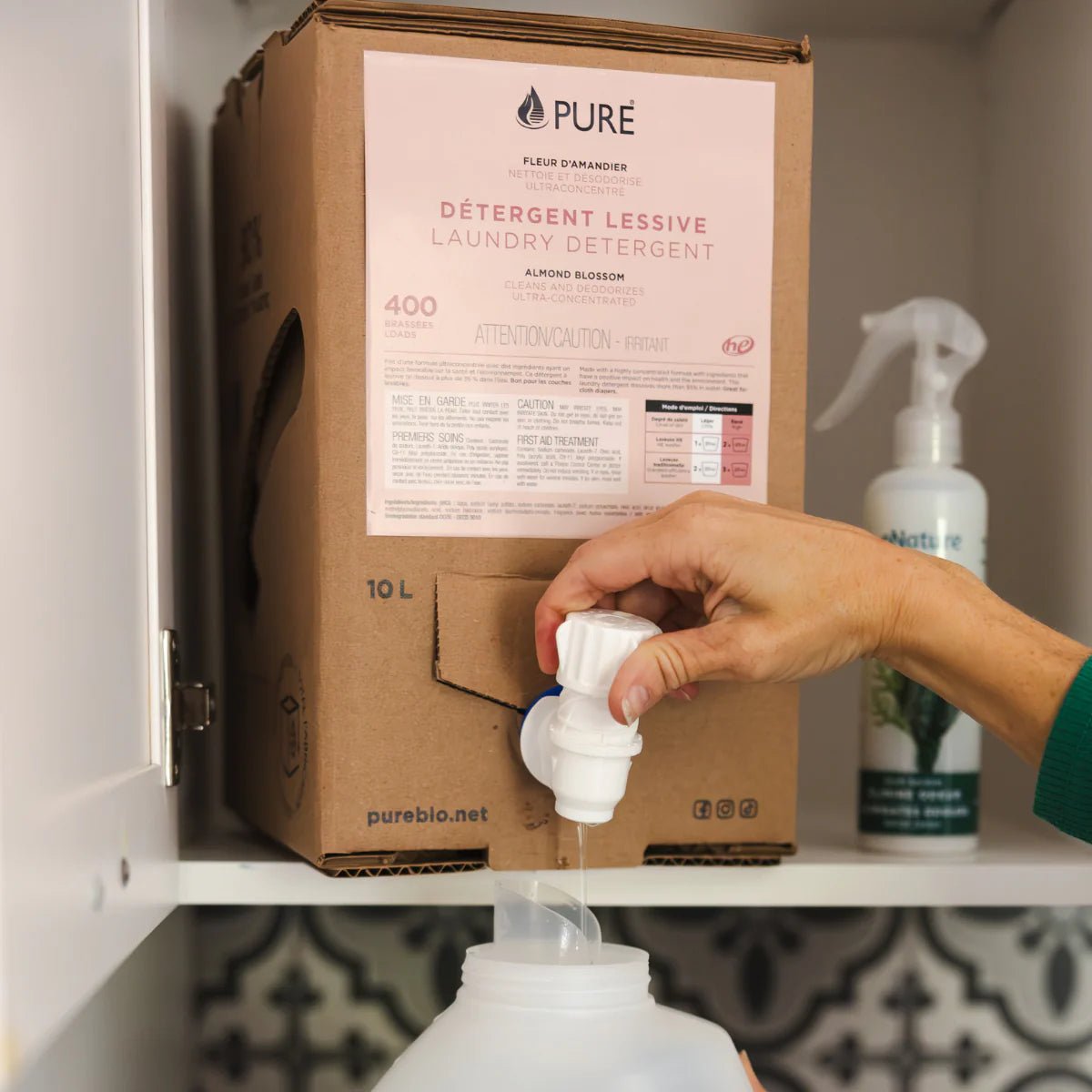 Détergent à Lessive Écologique & Ultraconcentré - PURE, Fabriqué au Québec. Recharge écologique 10L - VertLaVie