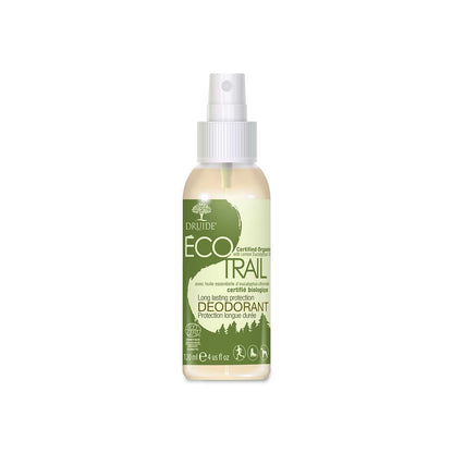 Déodorant spray de plein air EcoTrail de Druide, à l'eucalyptus et au cèdre.