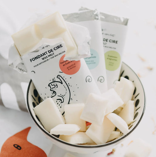 Fondant de cire de soya artisanal en tablette, plusieurs parfums, par J'habite chez mon chat.