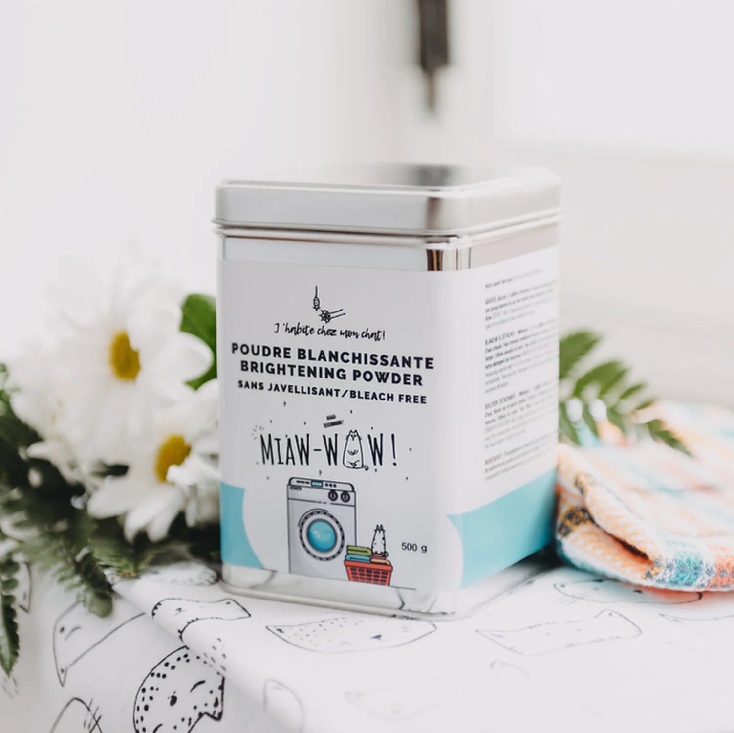 Pot de 500g de poudre blanchissante écologique Miaw-wow.