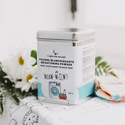 Pot de 500g de poudre blanchissante écologique Miaw-wow.