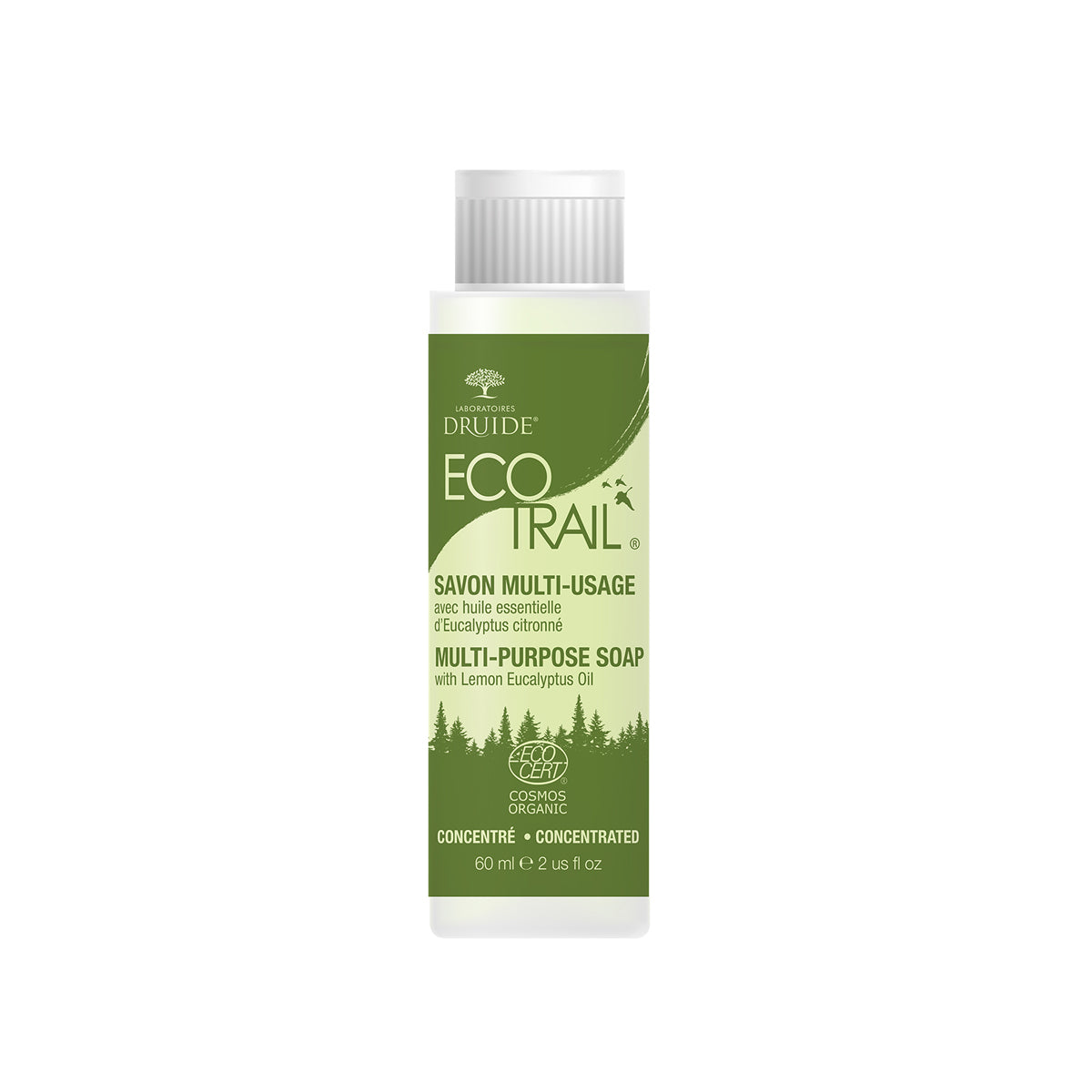 Savon multi-usages biodégradable EcoTrail de Druide, format 125ml.