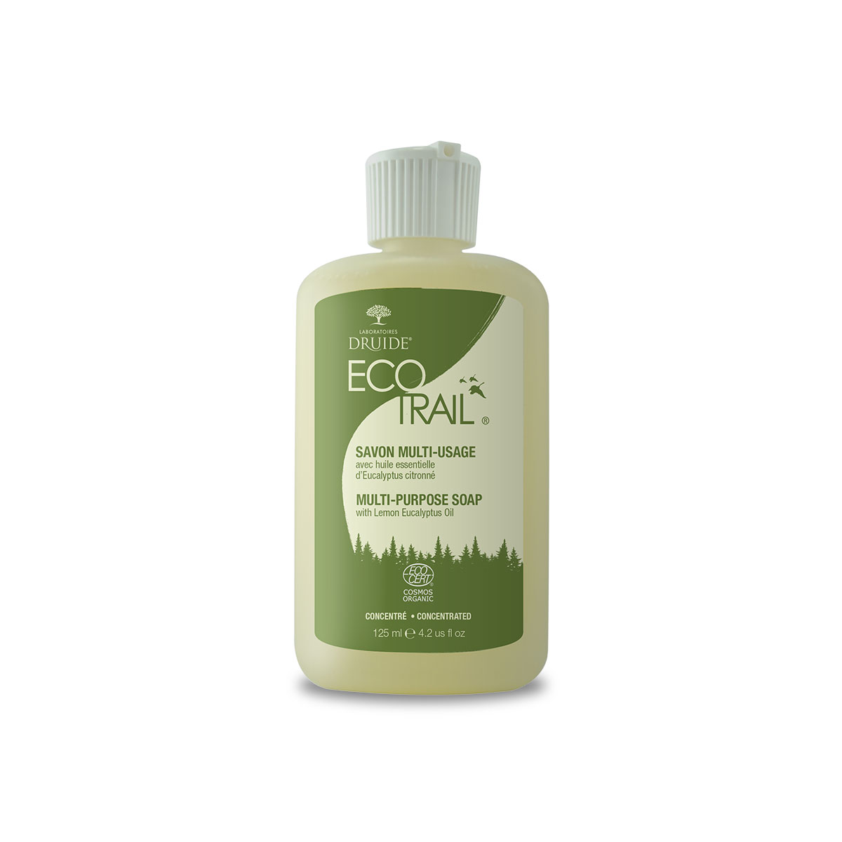 Format de voyage 60ml du savon multi-usages EcoTrail de Druide.