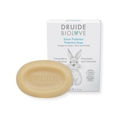 Savon protecteur biologique pour bébé de la gamme BioLove de Druide - 100g.