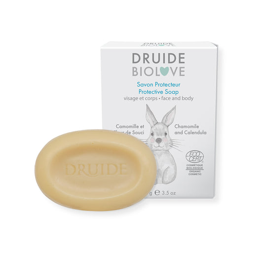 Savon protecteur biologique pour bébé de la gamme BioLove de Druide - 100g.